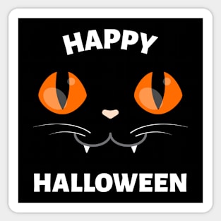 Happy Halloween Black Cat Sticker